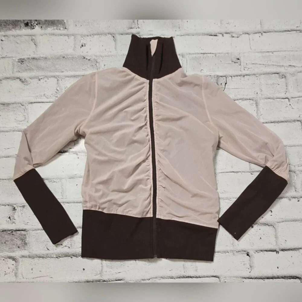 Lululemon Global Brown Zip Jacket Women’s Athleisure Activewear - Reversible - Picture 4 of 7